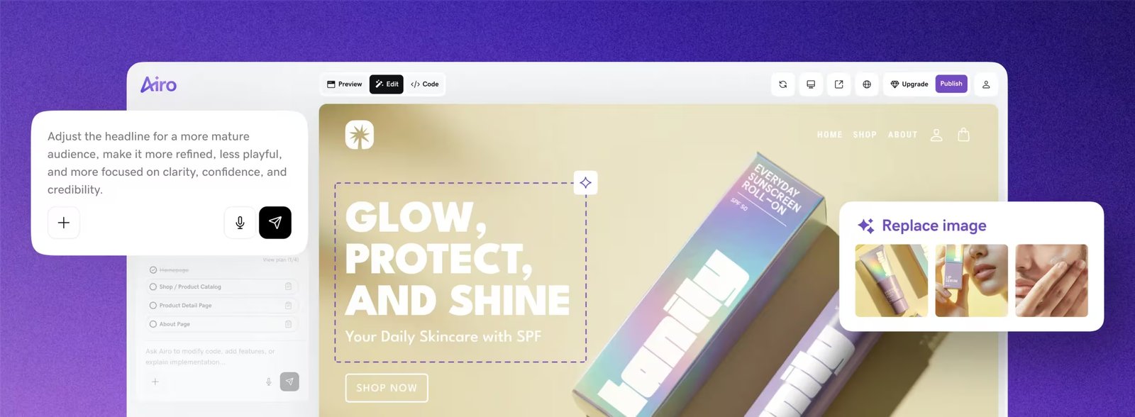 Edit your site with GP Agent